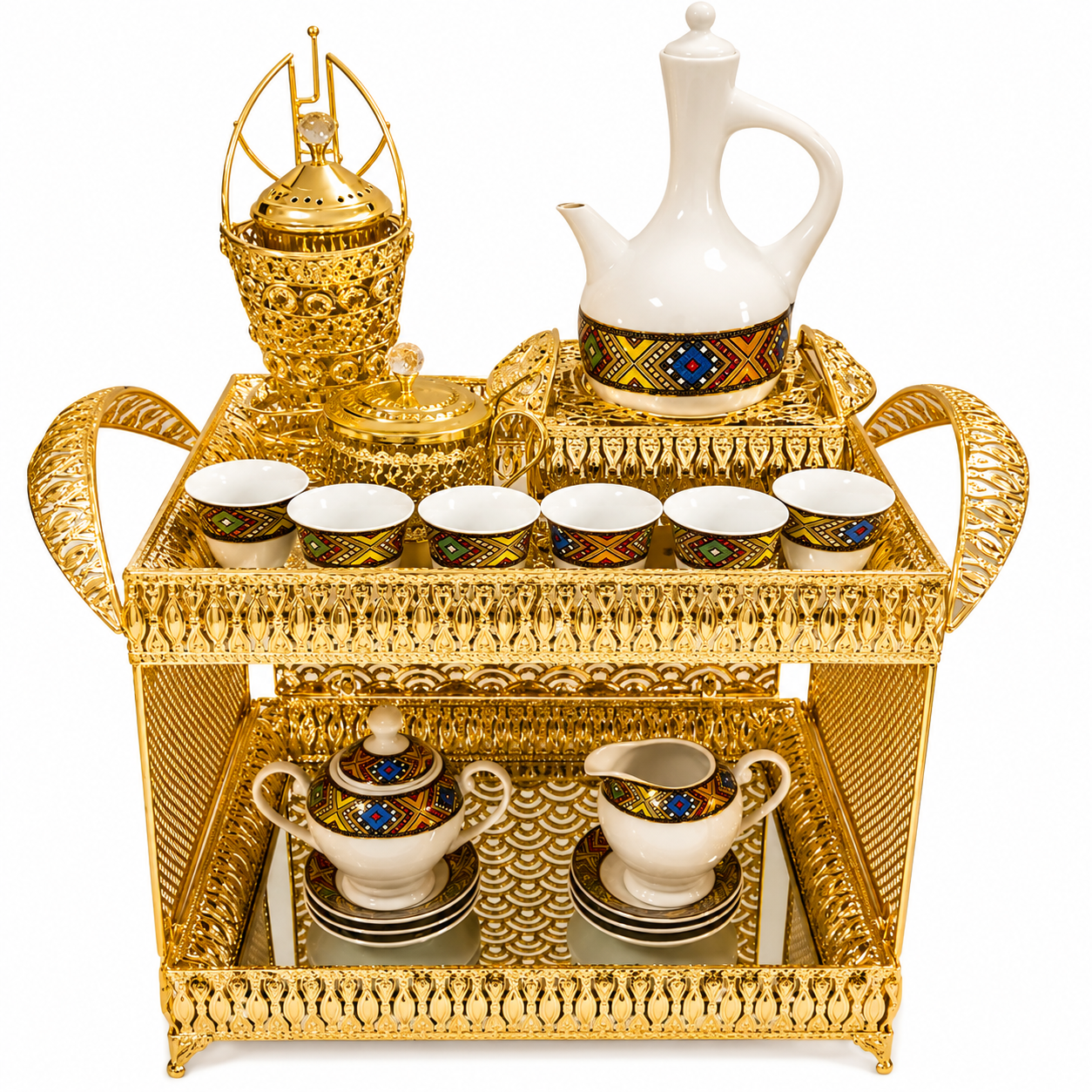 ወርቃዊ ኣቁሑት ቡን 3 Golden Coffee Set 3